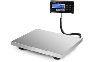 Flexzion Digital Shipping and Postal Scale, Heavy Duty Stainless Steel Platform, 440Lbs 200KG Weight Capacity with LCD Backli