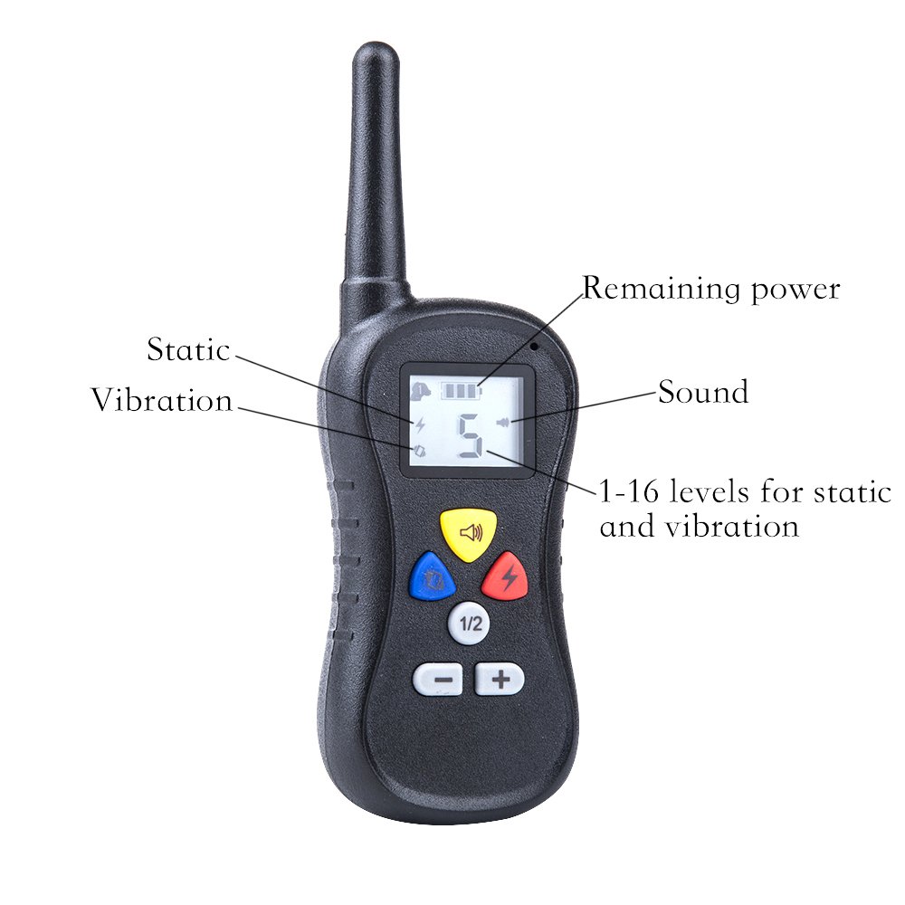 SENQIAO Electric Remote Control Dog Training Collar,E Collar with Beep, 450 Yards Rechargeable Waterproof Vibration and dog Shock Collar (1)