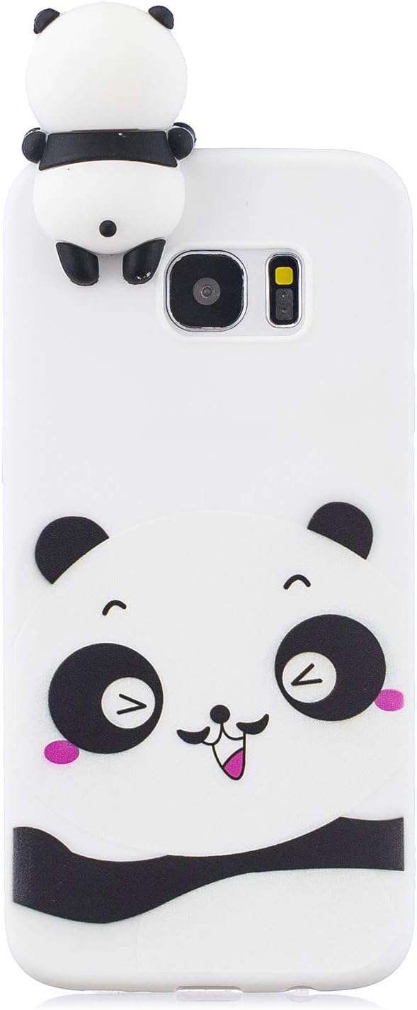 ZCXG Compatible with Samsung Galaxy S7 Case Cute Panda Silicone Gel Shockproof Phone Protective Cover Slim Fit Ultra Thin TPU Lovely Case Animal Cute for Samsung Galaxy S7
