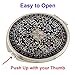 Mother of Pearl Design 2-Sided 2X/1X Magnification Compact Mirror, Pocket Travel Makeup Mirror, Small Metal Portable Handheld Cosmetic Mirror for Purses, Gift for Mom Women (Blue Butterfly)