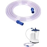 FEATCH Replacement Suction Tubing compatible with PureWick PW100, PVC Flexible Tube, 50" Length, Blue End Connectors, Tubing-Only Replace