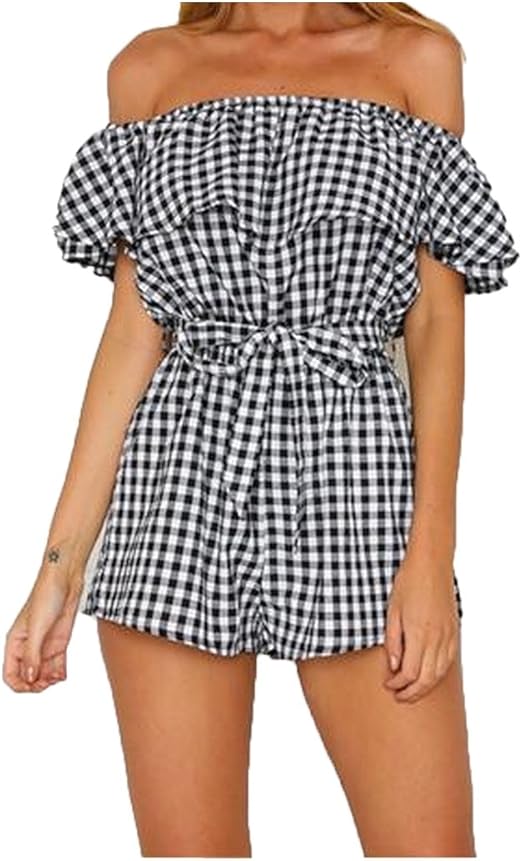 plaid playsuit