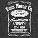 Tee Luv Men's Ford American Made Muscle Shirt - Faded Ford Motor Company Shirt (Onyx Snow Heather) (XXL)