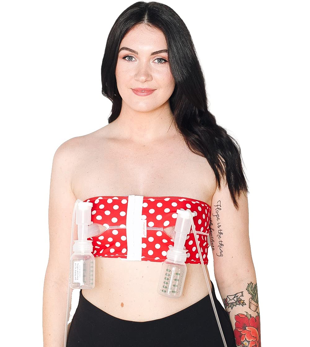 PumpEase hands-free pumping bra - T-bird Red - S