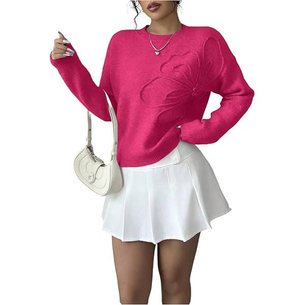 Buy Verdusa Women's Mock Neck Bell Sleeve Crop Sweater Knit Pullover Tops, Apricot, Medium At
