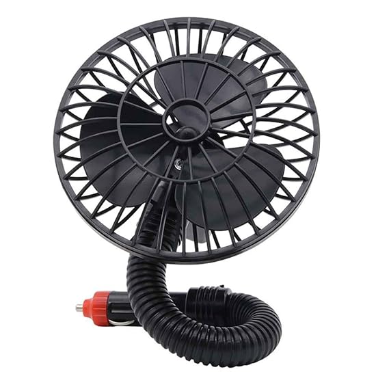 Mengonee 12V 5 Zoll Mini Auto Ventilator Fan Zigarettenanzünder Auto Luftkühlung Conditioner Elektrolüfter Portable