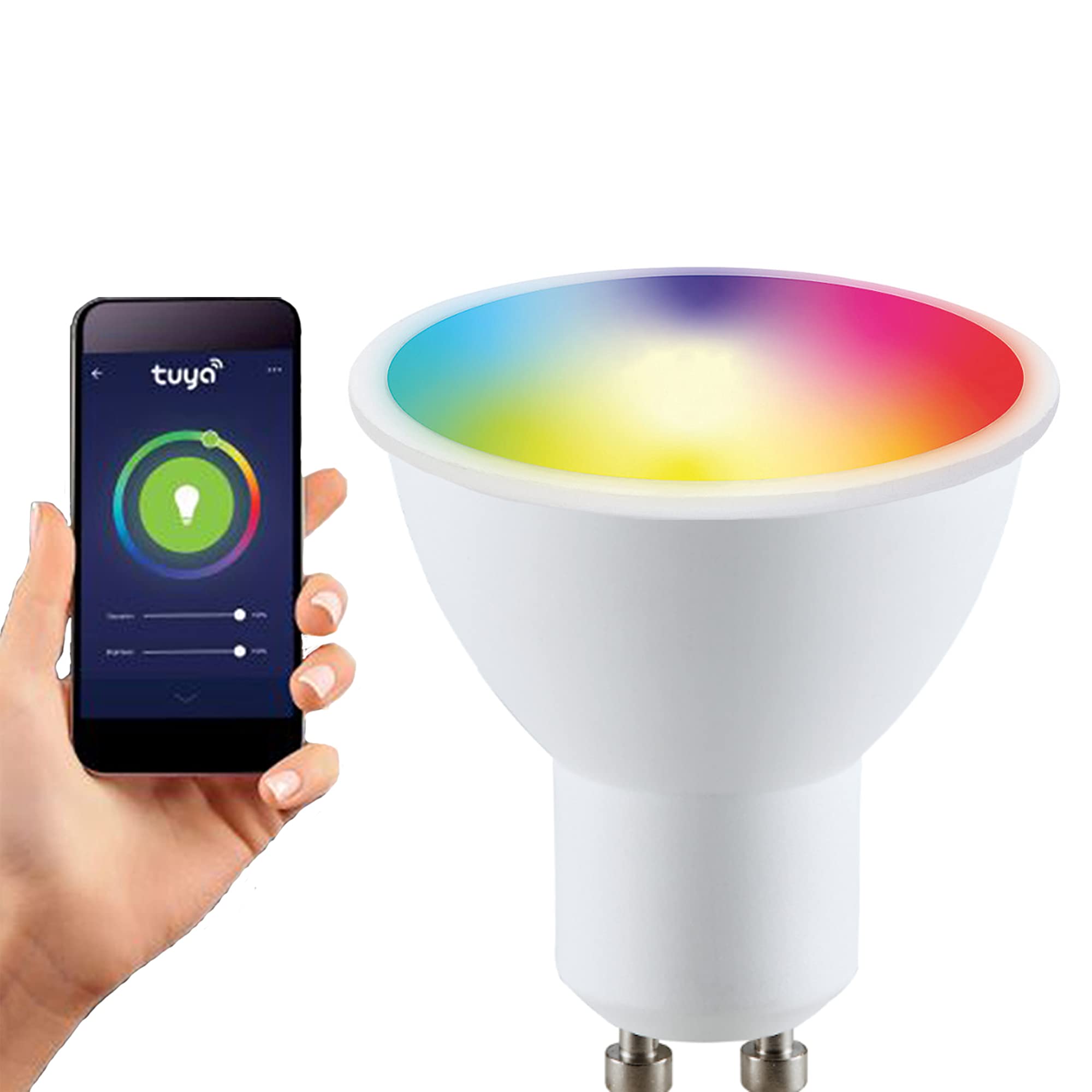 HARPER LIVING Smart LED Bulb, Smart Wi-Fi Spotlight LED Light Bulb,400Lm GU10 5.5W Dimmable Wi-Fi RGB CCT Colour, Connect with Tuya, Works with Alexa and Google Home, Voice and PhoneControl