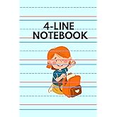 4-Line Handwriting Practice Notebook for Kids