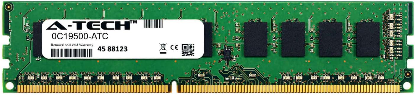 A-Tech 8GB Replacement for Lenovo 0C19500 - DDR3/DDR3L 1600MHz PC3-12800 ECC Unbuffered UDIMM 2rx8 1.35v - Single Server Memory Ram Stick (0C19500-ATC)