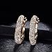 Mytys Two Tone Earrings for Women Gold Silver Rose Gold Crossover Cable Half Hoop Statement Designer Stud Earrings (rose gold)