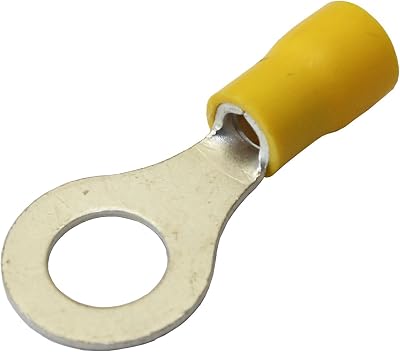 All Trade Direct 20x Yellow 8.4mm Insulated Ring Wire Crimp Terminals Copper