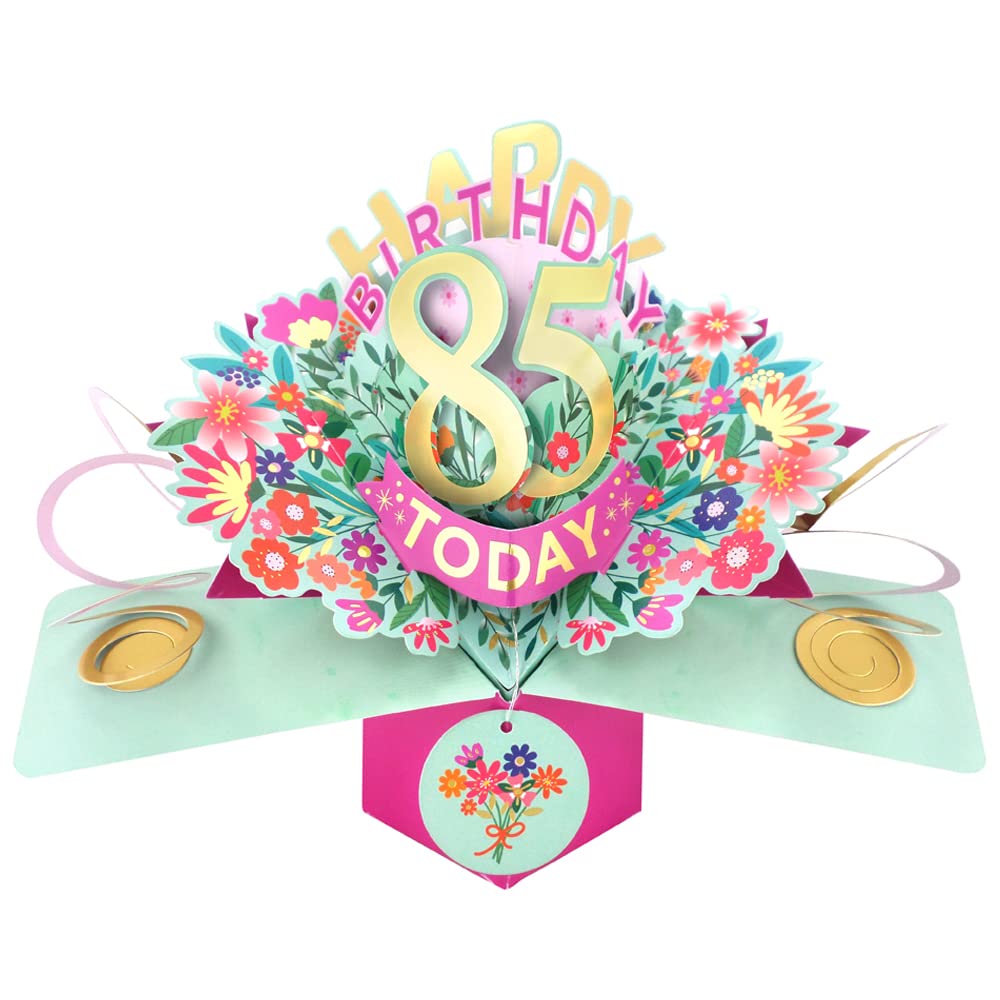 Happy 85th Birthday 85 Today Pop-Up Greeting Card Love Kate's Pop Up Cards Her POP215MC85