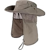 Comhats Oversized XL XXL Waterproof UPF50+ Neck Flap Protection Cover Wide Brim Golf Packable Sun Hats for Men