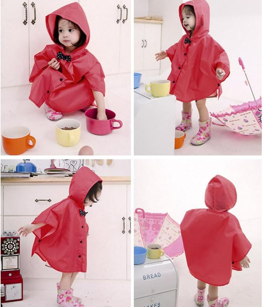 Juleya Principessa Bow Bambini Poncho Spesso Nylon Bambini Raincoat