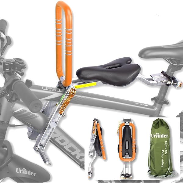 Kids Electric Bike Front-Mount Bike Child Seat Padded Carrier