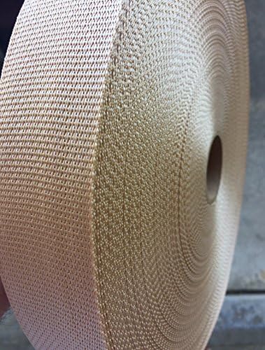 1 Inch Polypropylene Webbing: 10 Yards Heavy Weight - Various Colors - 1" Strap - SoCal Webbing (Sand)