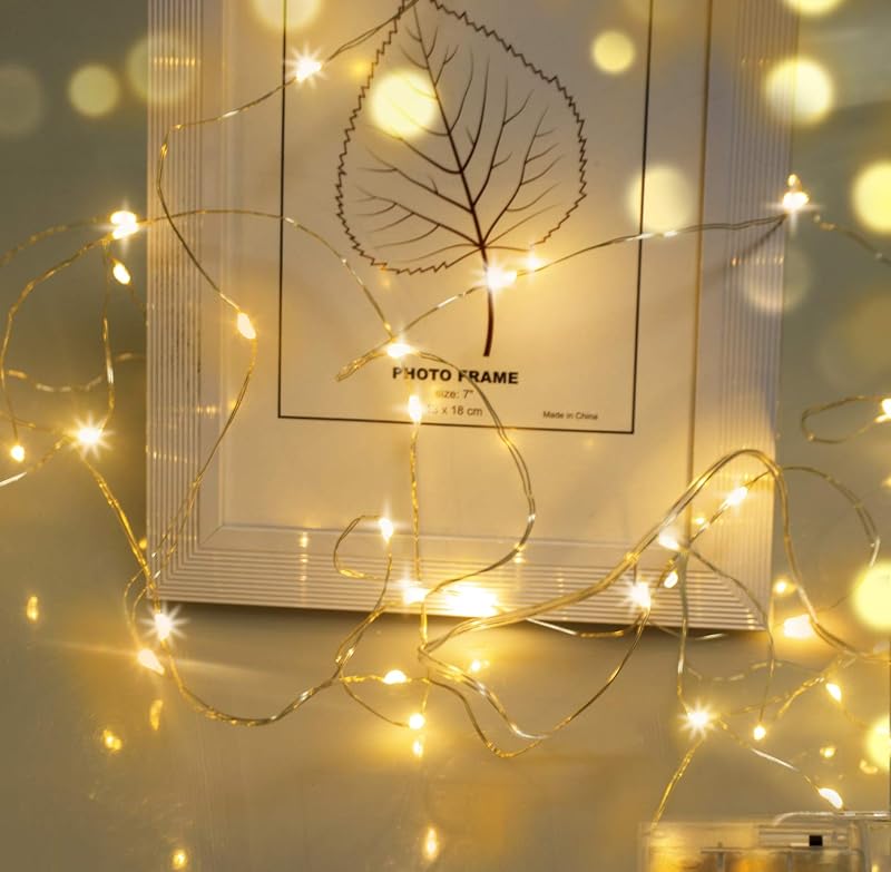 cshare Battery Fairy Lights 20 LEDs 2m Copper Wire IP65 Waterproof Warm White