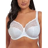 Elomi Womens Women's Morgan Banded Bra: Comfort & Support. Three-Section Cup, Side Frame, Stretch Lace. Dd+ Bras