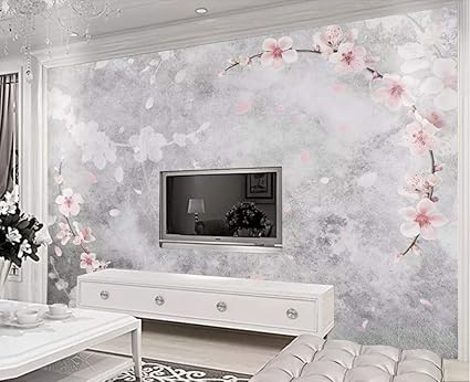 Wall Mural 3d Plum Blossom Nordic Wallpaper 3d Large Murals