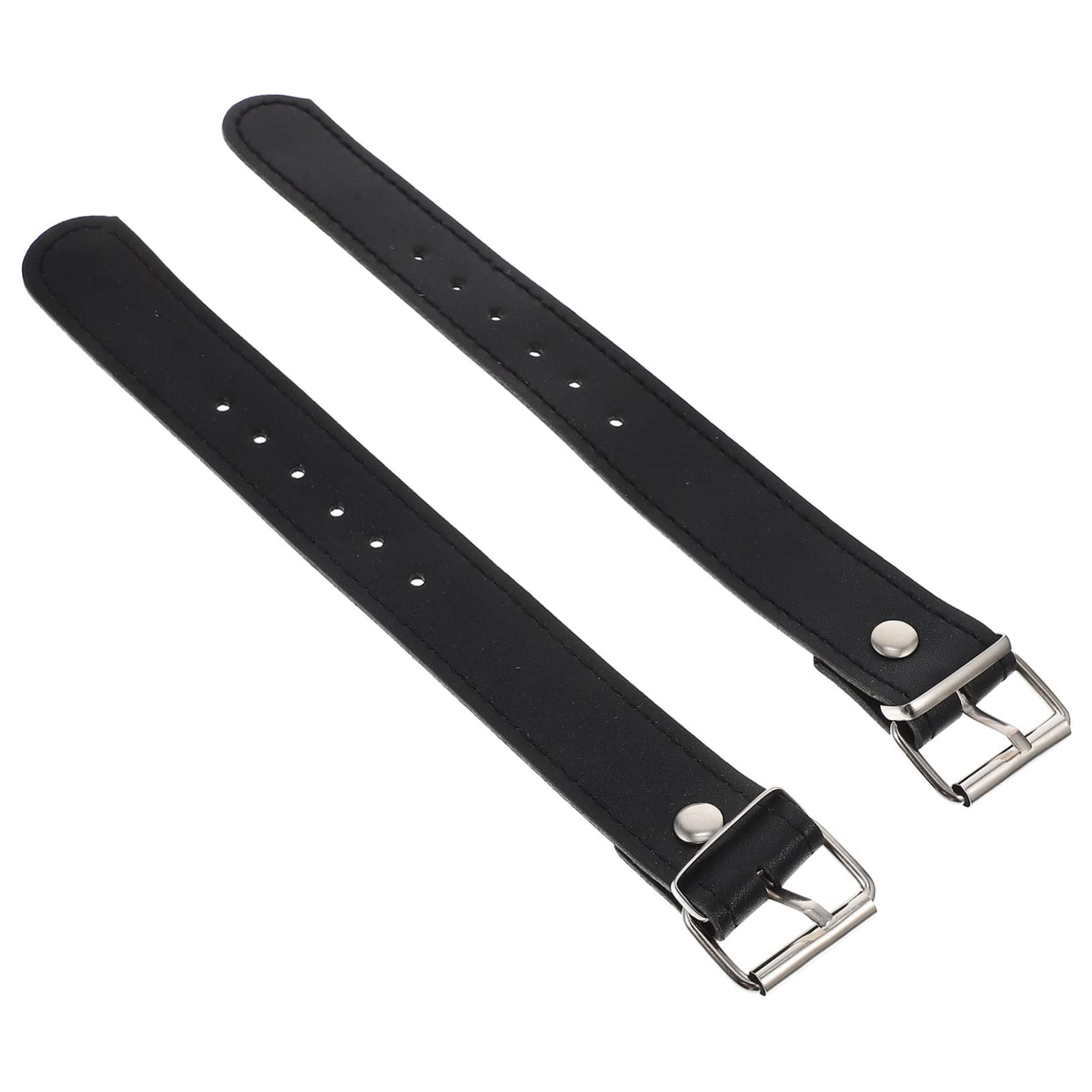 INOOMP Kids Bike 1 pair Release Brown Vintage Belt Multi-use for Children of Bike Cycling Metal Storage Wicker Front Basket Leather Straps Handlebar Replacement Handle Convenient Kilt