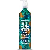 FAITH IN NATURE Natural Aluminium Bottle Body Wash - Vegan & Cruelty Free, No SLS or Parabens - 16.9 fl oz, Coconut