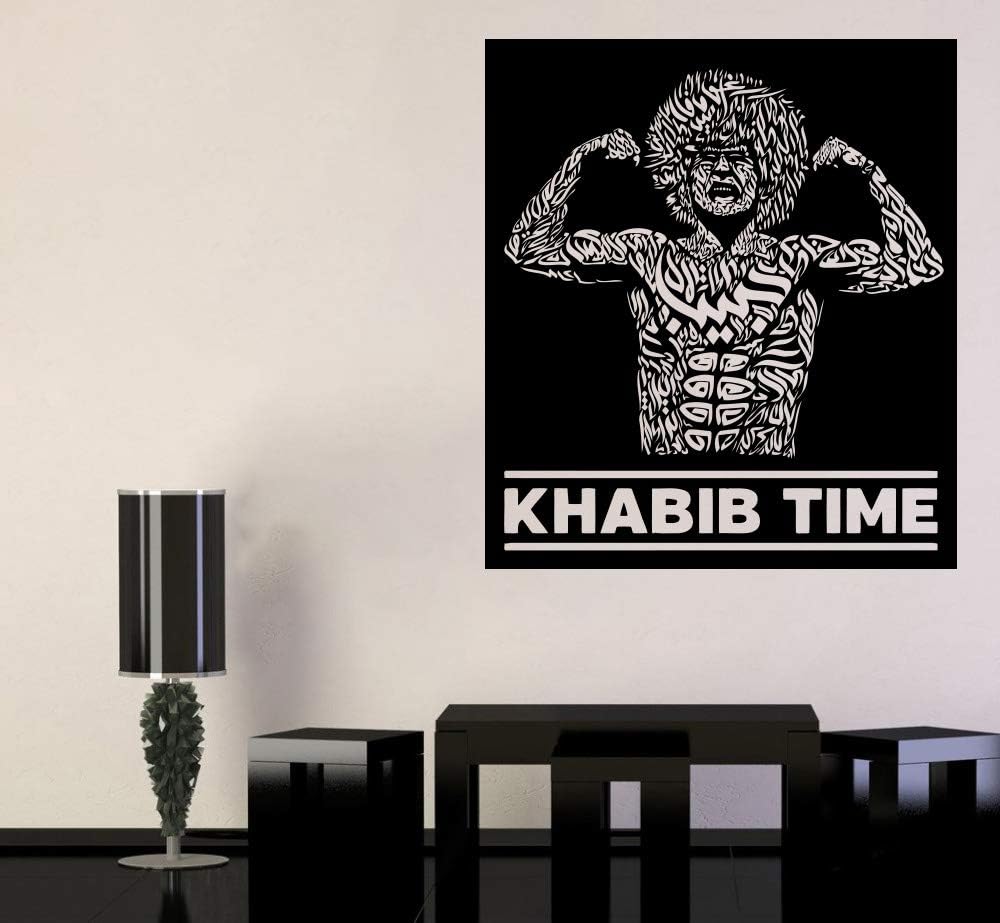 Artwork Khabib The Battle of Champions Wall Poster Champions UFC Vinyl Sticker Conor McGregor vs Khabib Nurmagomedov Wall Vinyl Decal UFC Wall Mural Home Decor Livingroom Bedroom Design ufc3(22x25)
