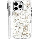 Case for iPhone 16 Pro Max Clear,Compatible with MagSafe,Anti-Scratch Magnetic Case,Cowgirl Western Aesthetic Cowboy Brown