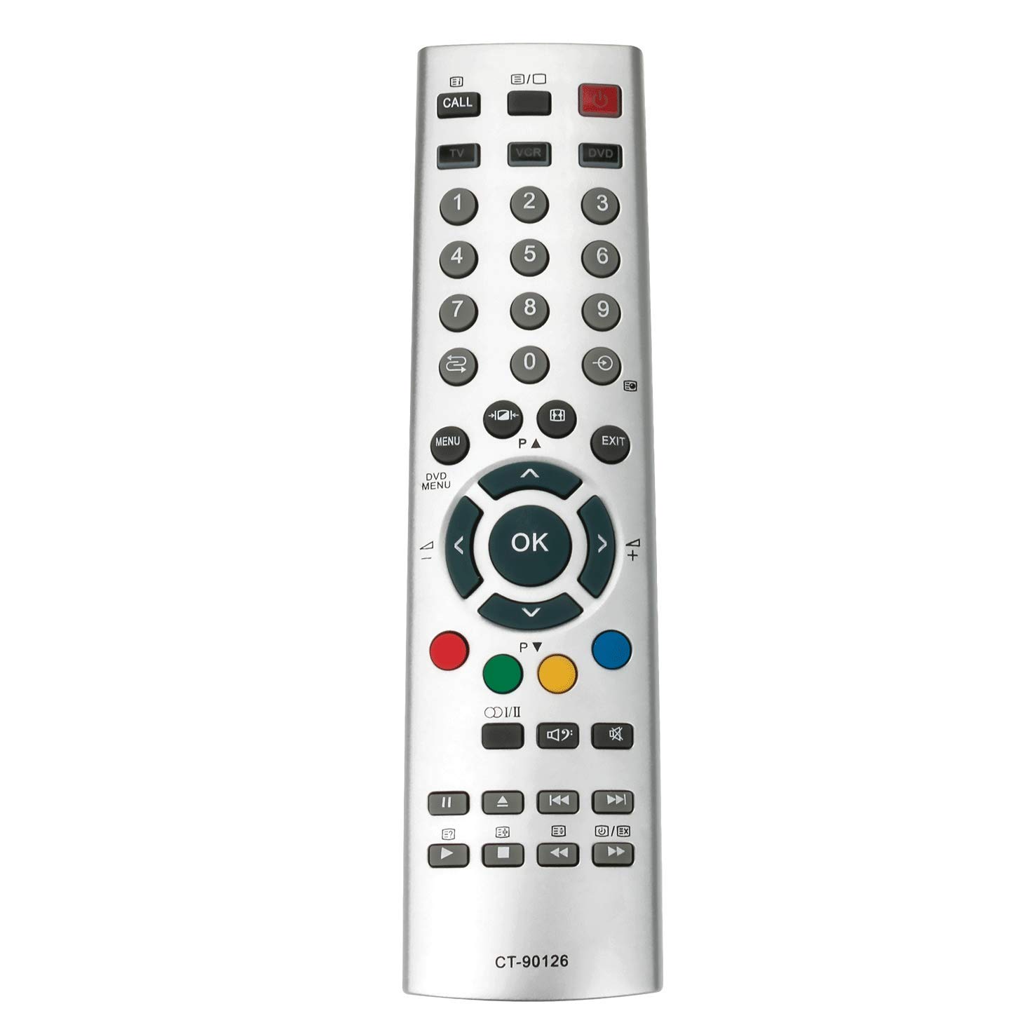 VINABTY CT-90126 CT90126 Remote Control Replacement for Toshiba TV 32WL46 27WL56 32WL48 32WL36 37WL58P 26WL36 26WL46 37WL56 37WL56P 32WL56 27WL56P 32WL56 36ZD26P