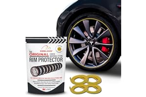 Rimblades Original Yellow Alloy Wheel Protectors - DIY | 9 Colors Available | Universal Fit For All Wheels | Durable Rim Guards | Car Wheel Scratch Protection | Rim Protection
