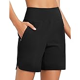 baleaf Women's 3"/5"/7"/9" High Waisted Swim Board Shorts Quick Dry Swimsuits Bottoms Trunks with Pockets