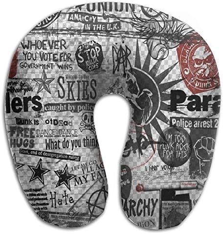 Awesome Music Rock Wallpaper Beackground Duplex Print Neck Pillow Travel Pillow