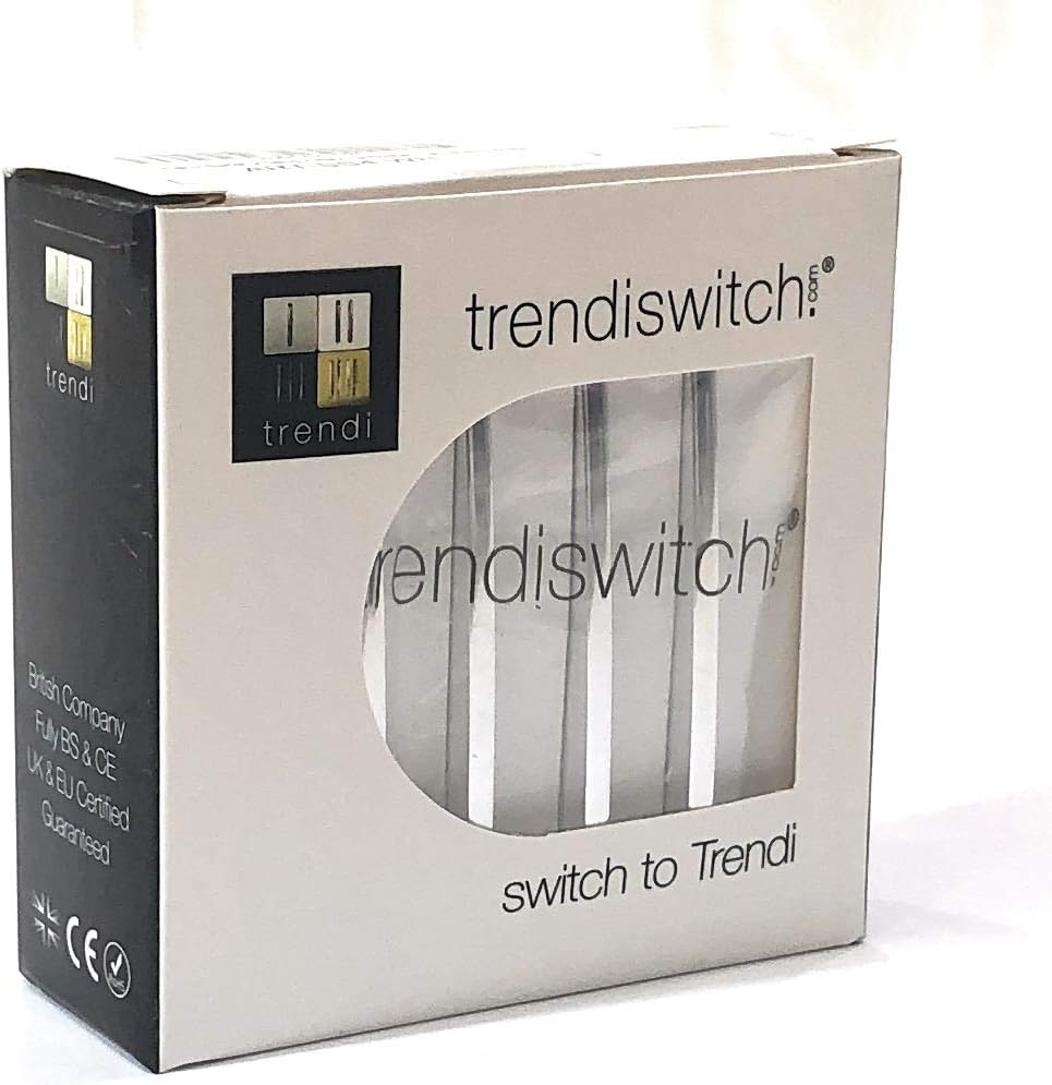Trendi 4 Gang 2 Way Artistic Modern Glossy 10 Amp Rocker Tactile Light Switch White ART-SS8WH - Image 4