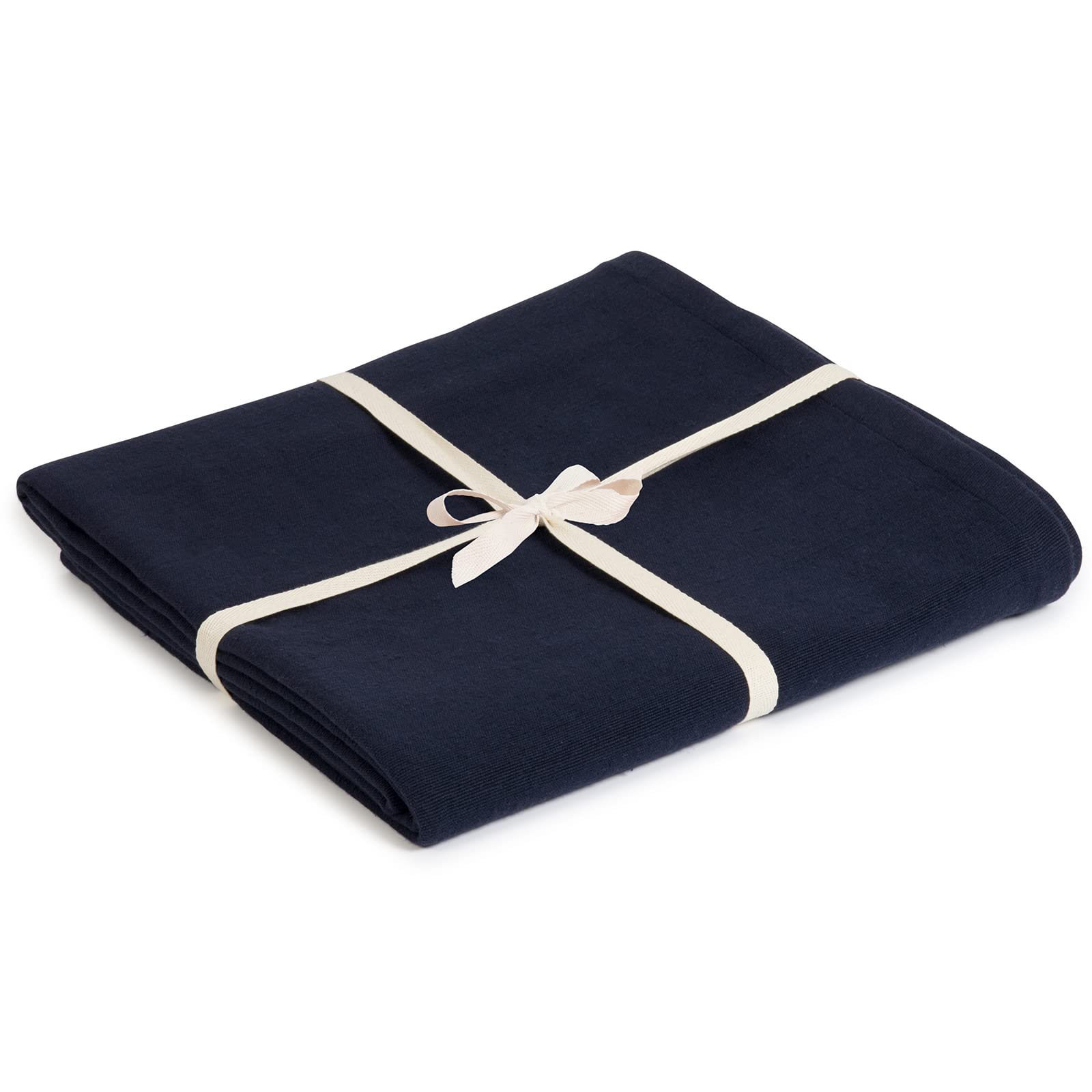 Yoga Studio Organic Cotton Yoga Blanket (Navy Blue)