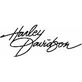 Motorcycle hd Cursive Design #1 Vinyl Decal Sticker Car Harley Moto Club Biker 7.5"x3" (black)