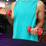 KAYMAN Neoprene Dumbbells Set 2 x 4 Kg Anti-Slip Hex Coated Home Gym view 7
