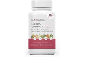 SELF NUTRITION Libido Support for Women, Sensitivity & Desire, Libido Booster for Women with Horny Goat Weed, maca, tribulus, ashwagandha & More - Vegan, USA, Keto, Third-Party Testing - 60 Capsules.