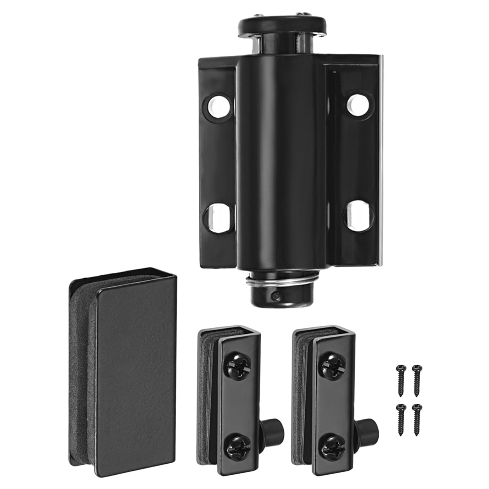 DTGN 47x30mm(LxW) Cabinets Magnets Latch - 1 Pack - Good for Kitchen Cupboard Drawer Furniture - Metal Magnetic Closure Closet Door Catch - Black