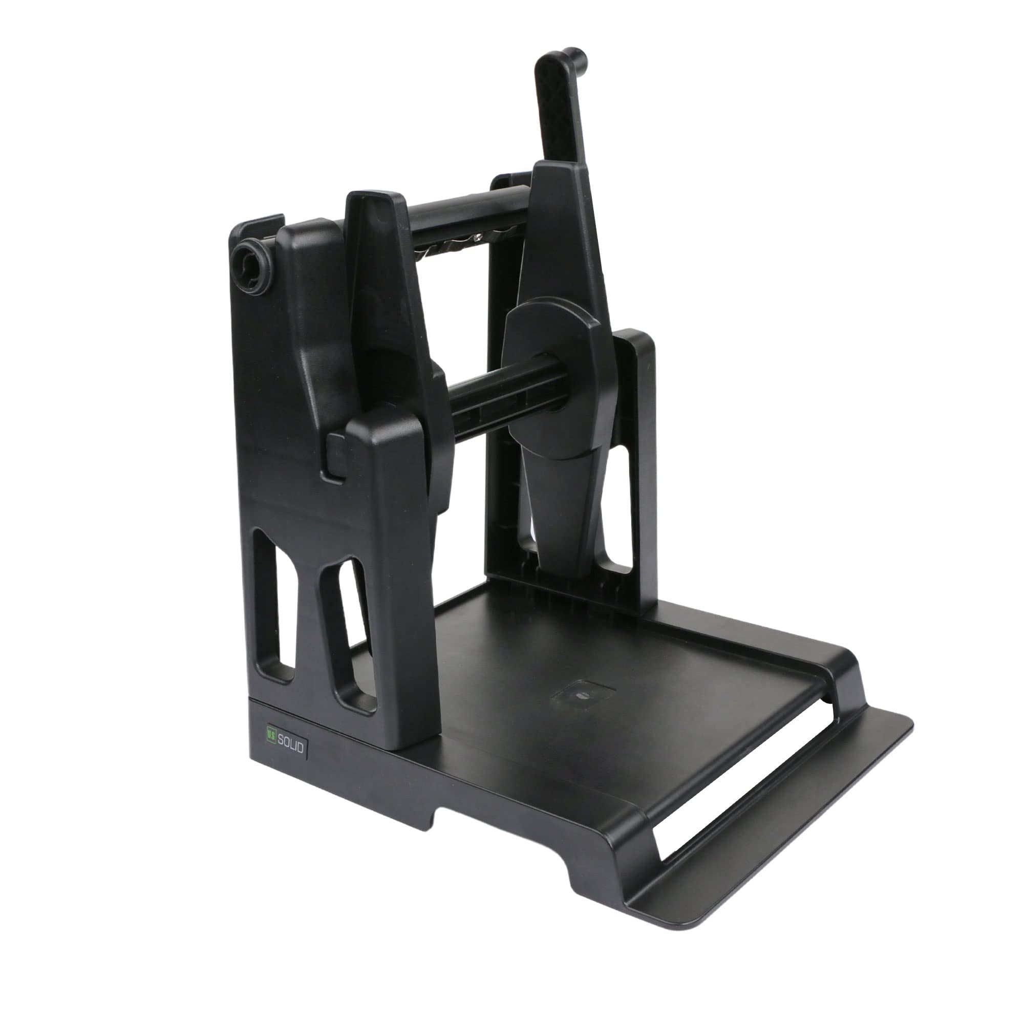 U.S.Solid 2-in-1 Label Holder and Manual Label Rewinder - Desktop Label Holder for Roll, Fan-Fold & Sticker Labels, Small Business Packaging Supplies