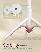 VASAGLE RCR04WT Wooden Coat Rack 8 Hooks Adjustable 3 Heights White view 5