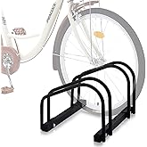 WALMANN 2 Bikes Floor Bike Stand, Bike Parking Rack Garage Bike Storage Stand Indoor/Outdoor 22-28" Wheel Stand, Max. Tire Width 2.1"