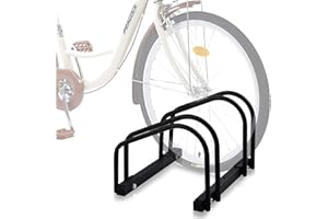 WALMANN 2 Bikes Floor Bike Stand, Bike Parking Rack Garage Bike Storage Stand Indoor/Outdoor 22-28" Wheel Stand, Max. Tire Width 2.1"