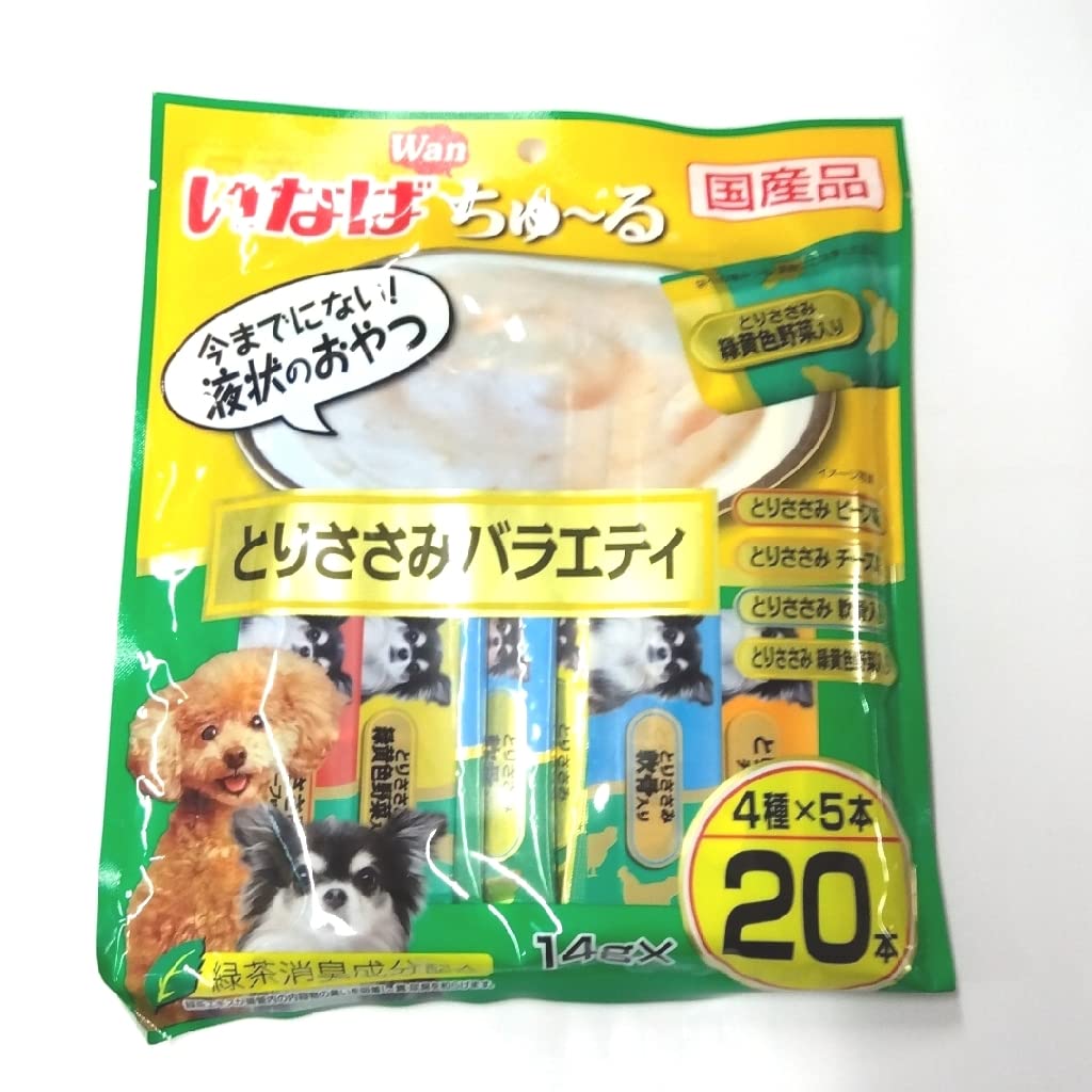 いなばペットフード ちゅ~る とりささみバラエティ 犬用 20本の商品画像