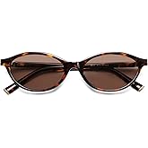 HERJOUR Trendy Oval Sunglasses for Women Men 90s Retro Cat Eye Sunnies AR82378