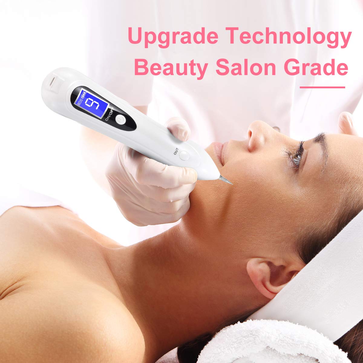 Portable Skin Tag Repair Kit, 9-Speed Adjustable Freckle & Tattoo Beauty Equipment with Replaceable Needle, Home USB Rechargeable