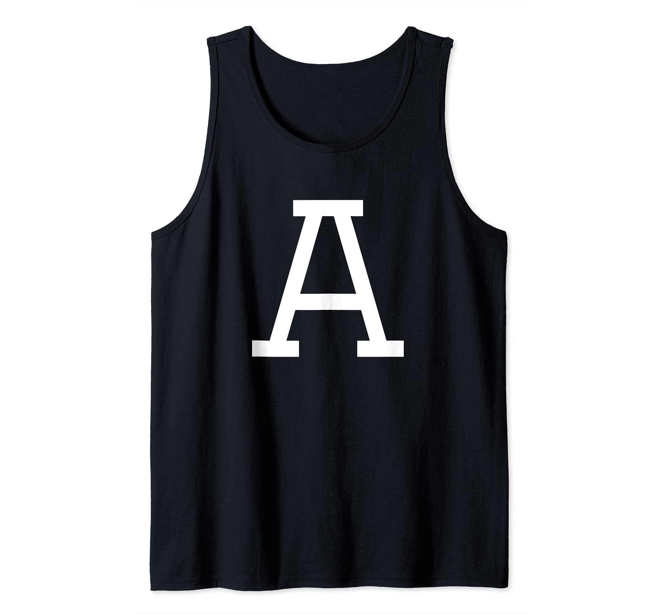 A Letter Alphabet Costume Monogram Varsity Fun Tank Top