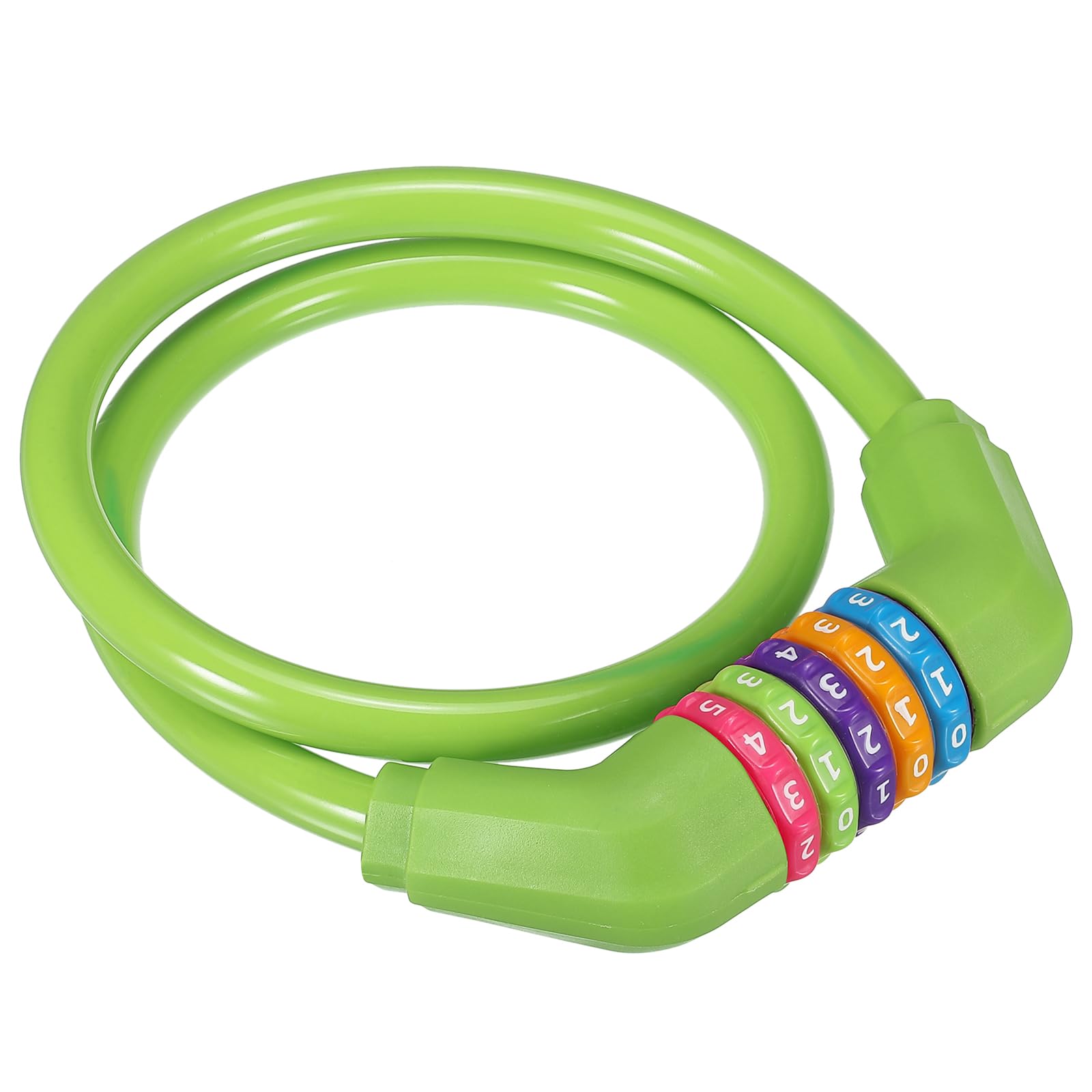PATIKIL 0.7M Bike Lock Cable, Combination Bicycle Lock 5 Digit Resettable Combination Anti Theft for Motorcycles and Bicycles, Green