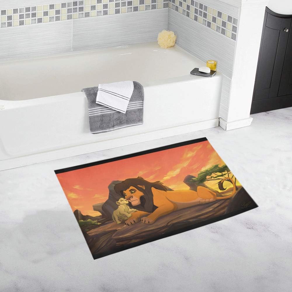 Commission Duni and Faraji by TLK Ileana Dwith Custom Non-Slip Bath Mat Rug Bath Doormat Floor Rug for Bathroom 20 X 32 Inch