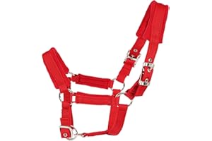 NIUTRIP Horse Halter with Wool Lining, Adjustable Halter for Horses Satin Hardware to Prevent Friction, Breakaway Halters for Horses,Perfect for Traction and Performance