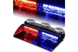 XTAUTO XT AUTO Car 16-led 18 Flashing Mode Emergency Vehicle Dash Warning Strobe Flash Light Red Blue