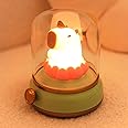 WANIDEA Lucky Capybara Night Light,Lotus Lamp, Cute Lamp and Cozy Lighting,Rotate to Adjust Brightness,Rechargeable Night Light for Kids, Cute Stuff Gifts for Children,Lucky Capybara Bring Good Luck